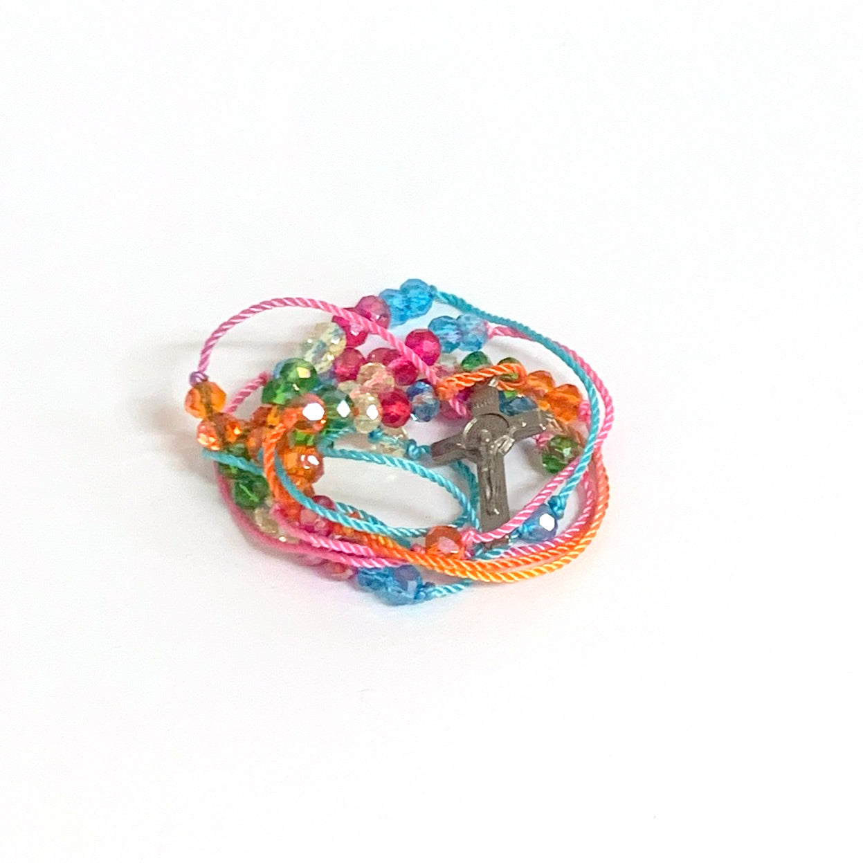 Delicate Rosary Necklace of Assorted Colors