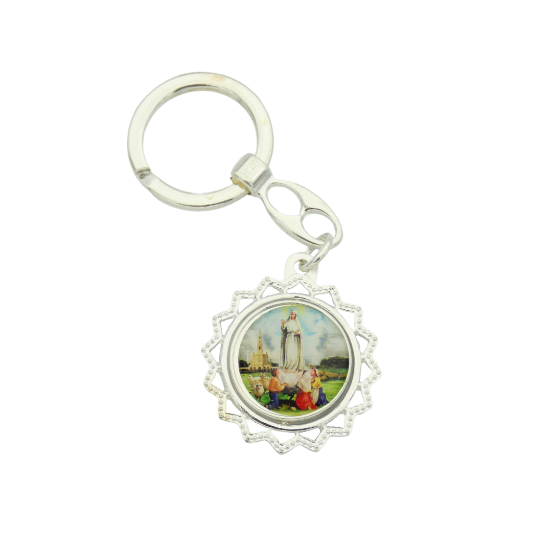 Fatima and St. John Paul II Keychain