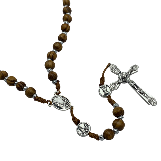 Embellished Olive Wood Fatima Rosary