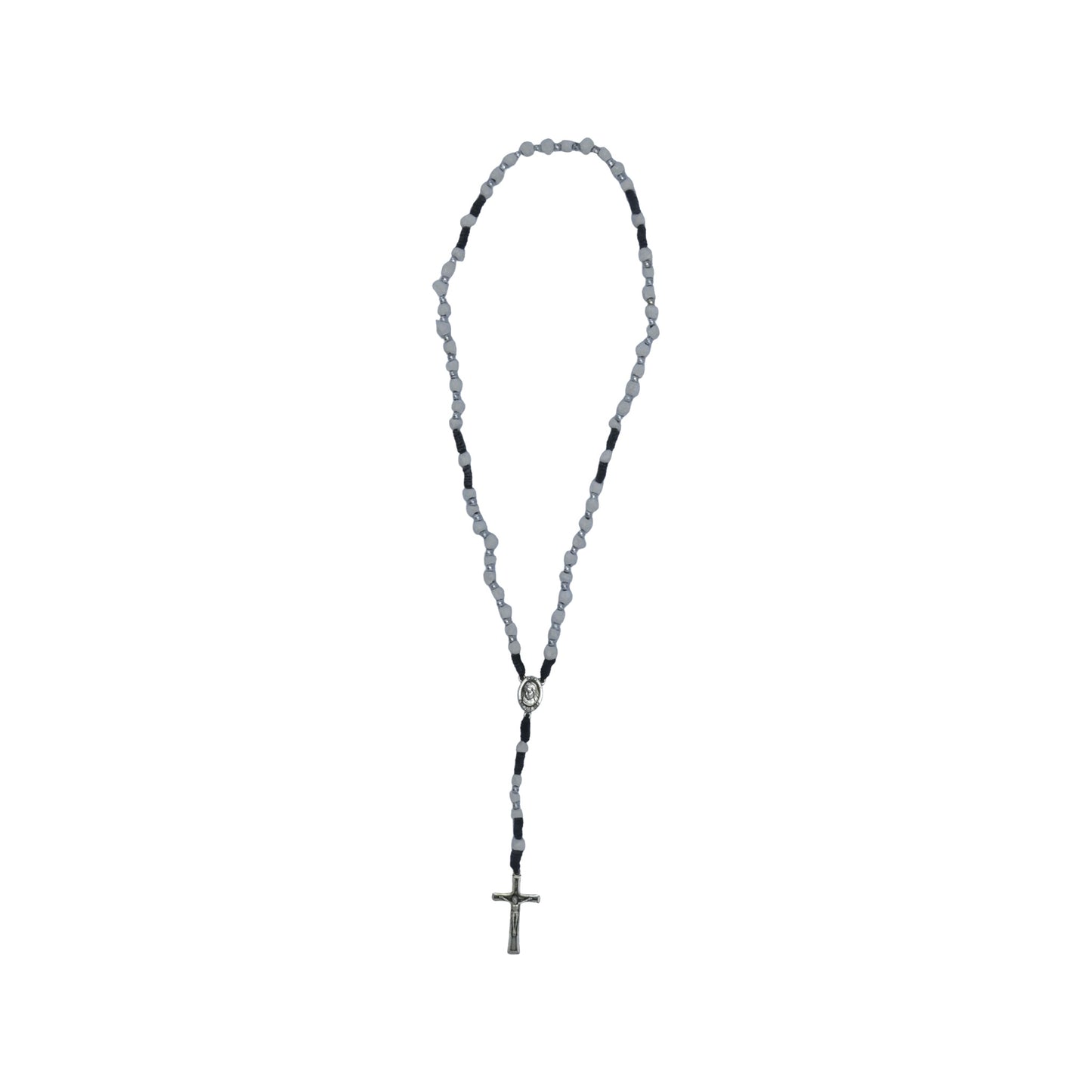 Embellished Queen of Peace Stone Rosary with Soil of Assorted Colors