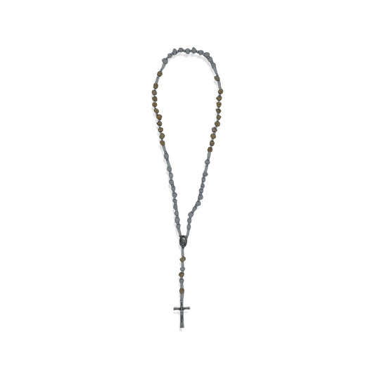 Embellished Queen of Peace Stone Rosary with Soil of Assorted Colors