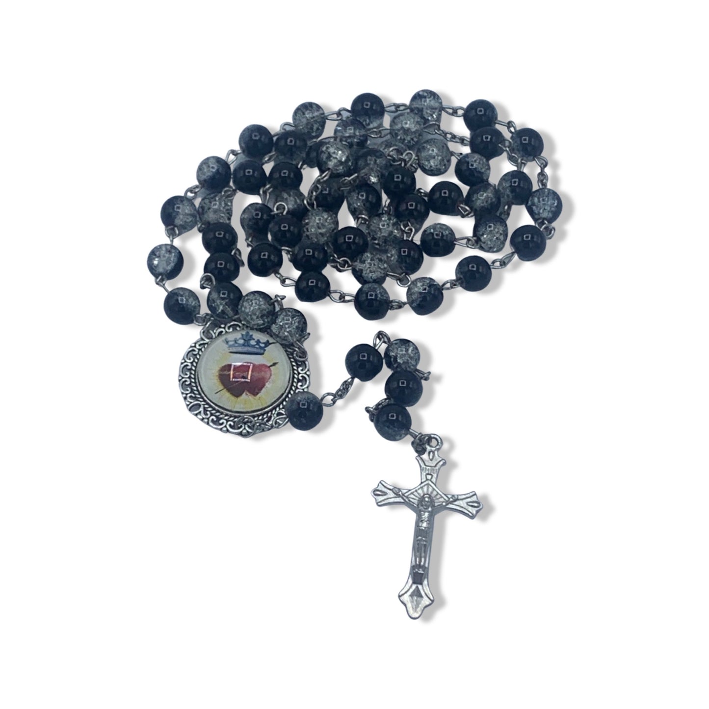Embellished Two Hearts Rosary