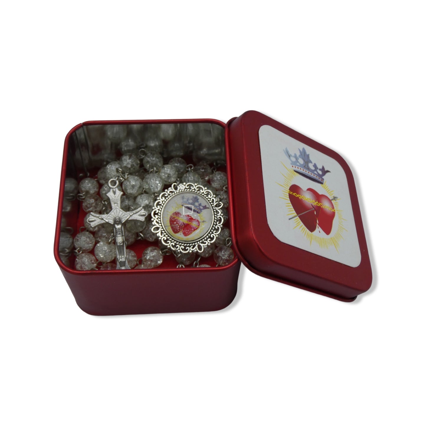 Embellished Two Hearts Rosary