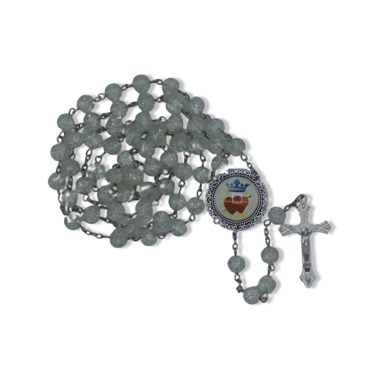 Embellished Two Hearts Rosary