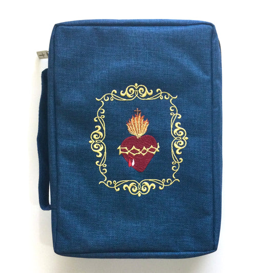 Embroidered Sacred Heart of Jesus Bible Cover by SCTJM