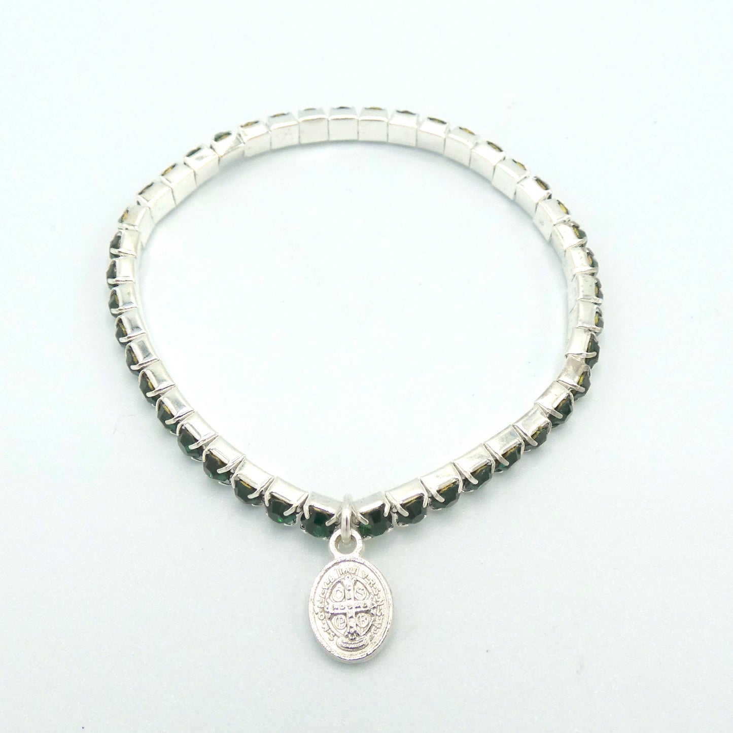Rhinestone Tennis Bracelet of Assorted Colors