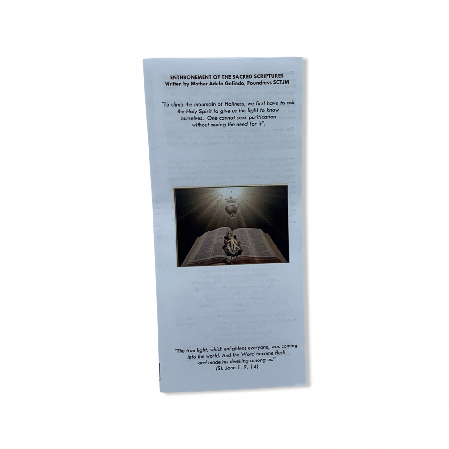 Enthronement of the Sacred Scriptures by Mother Adela, SCTJM Foundress