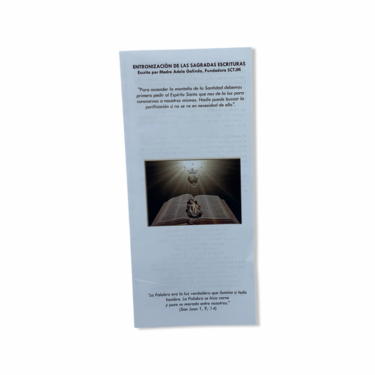 Enthronement of the Sacred Scriptures by Mother Adela, SCTJM Foundress