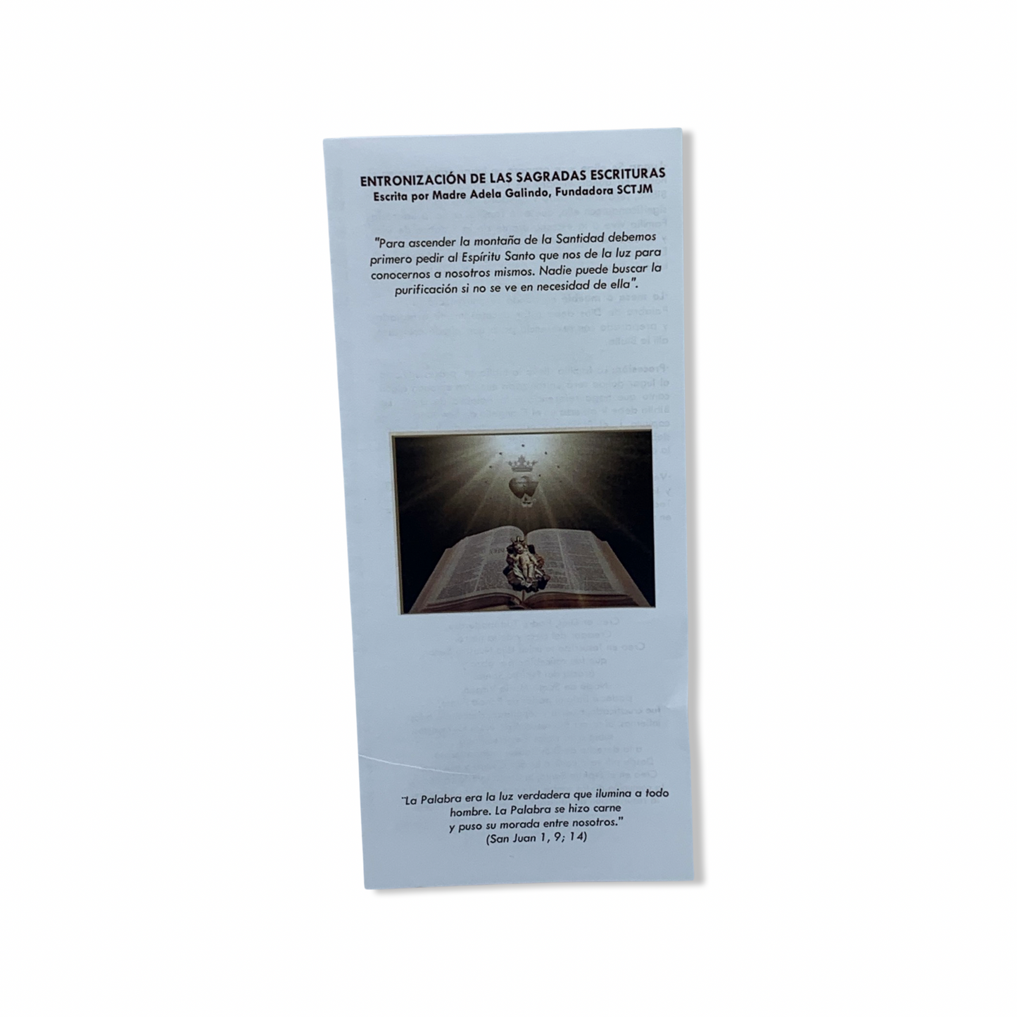 Enthronement of the Sacred Scriptures by Mother Adela, SCTJM Foundress
