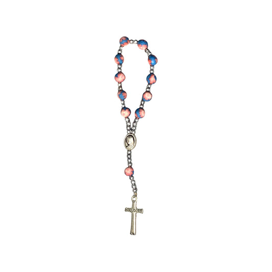 FIMO Beads Queen of Peace Decade Rosary