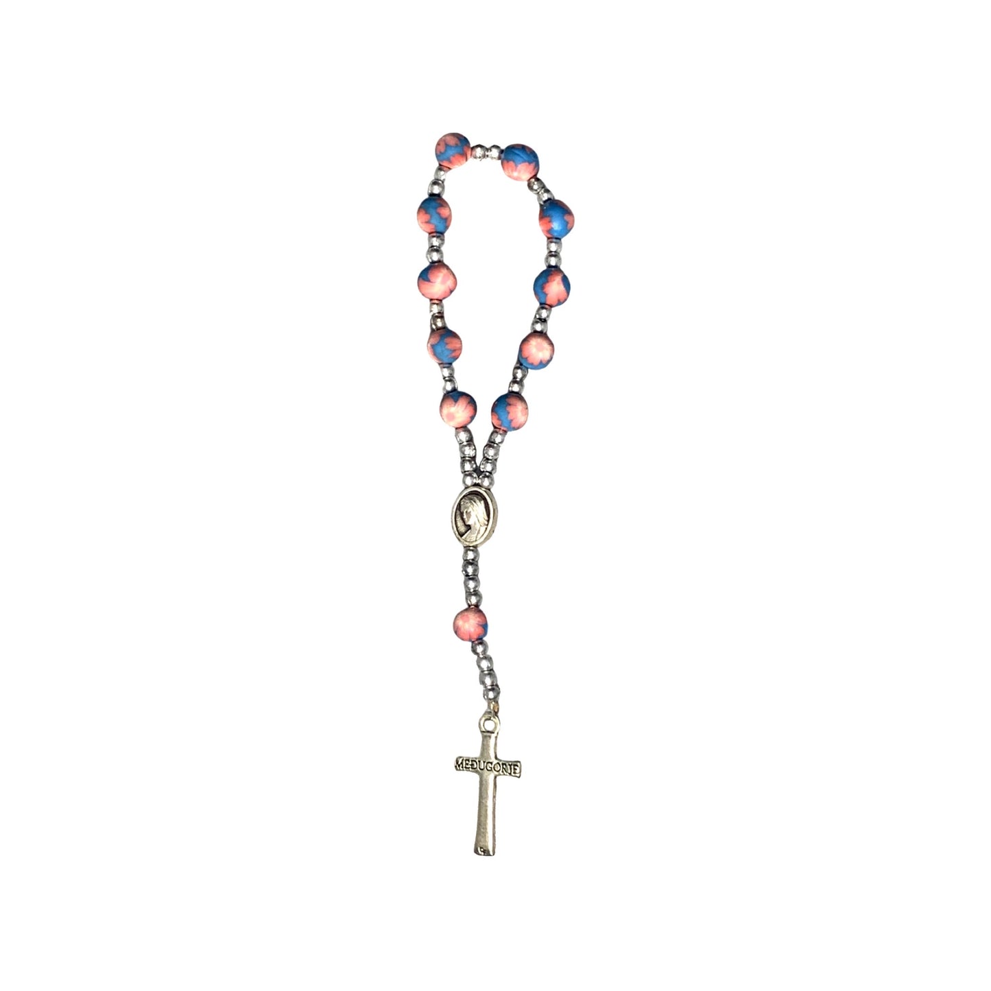 FIMO Beads Queen of Peace Decade Rosary