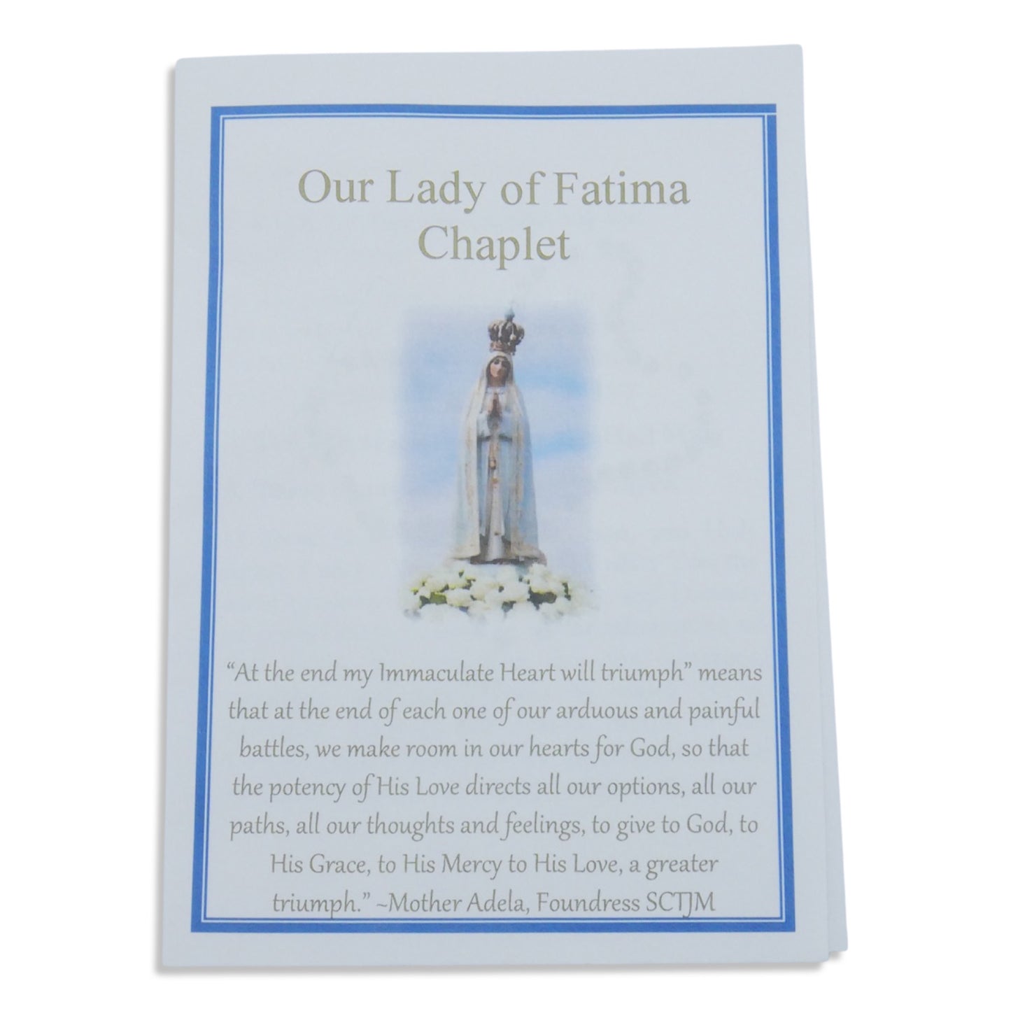Fatima Chaplet with SCTJM Prayer