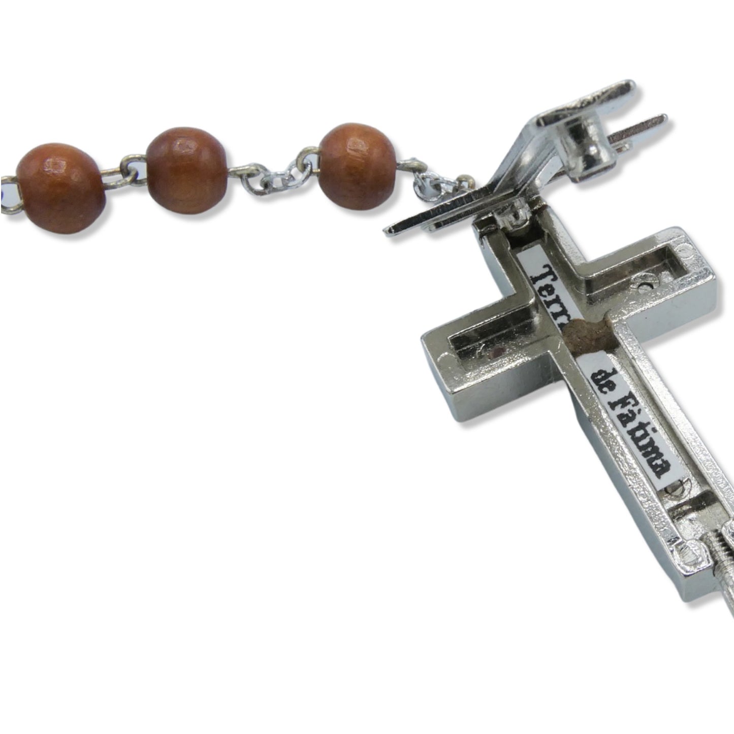 Fatima Rosary with Soil in Crucifix