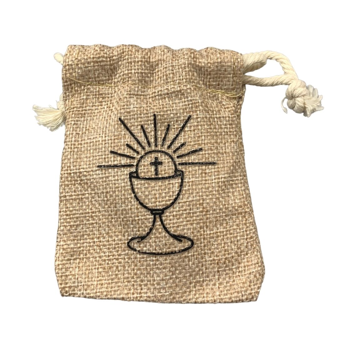 First Communion Pouch with Rosary Bracelet