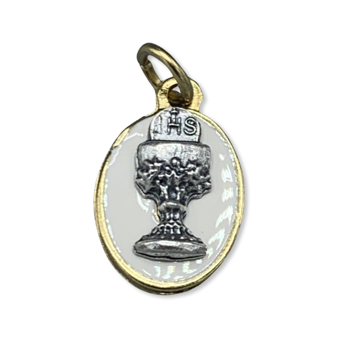 First Communion Rosary and Medal Set