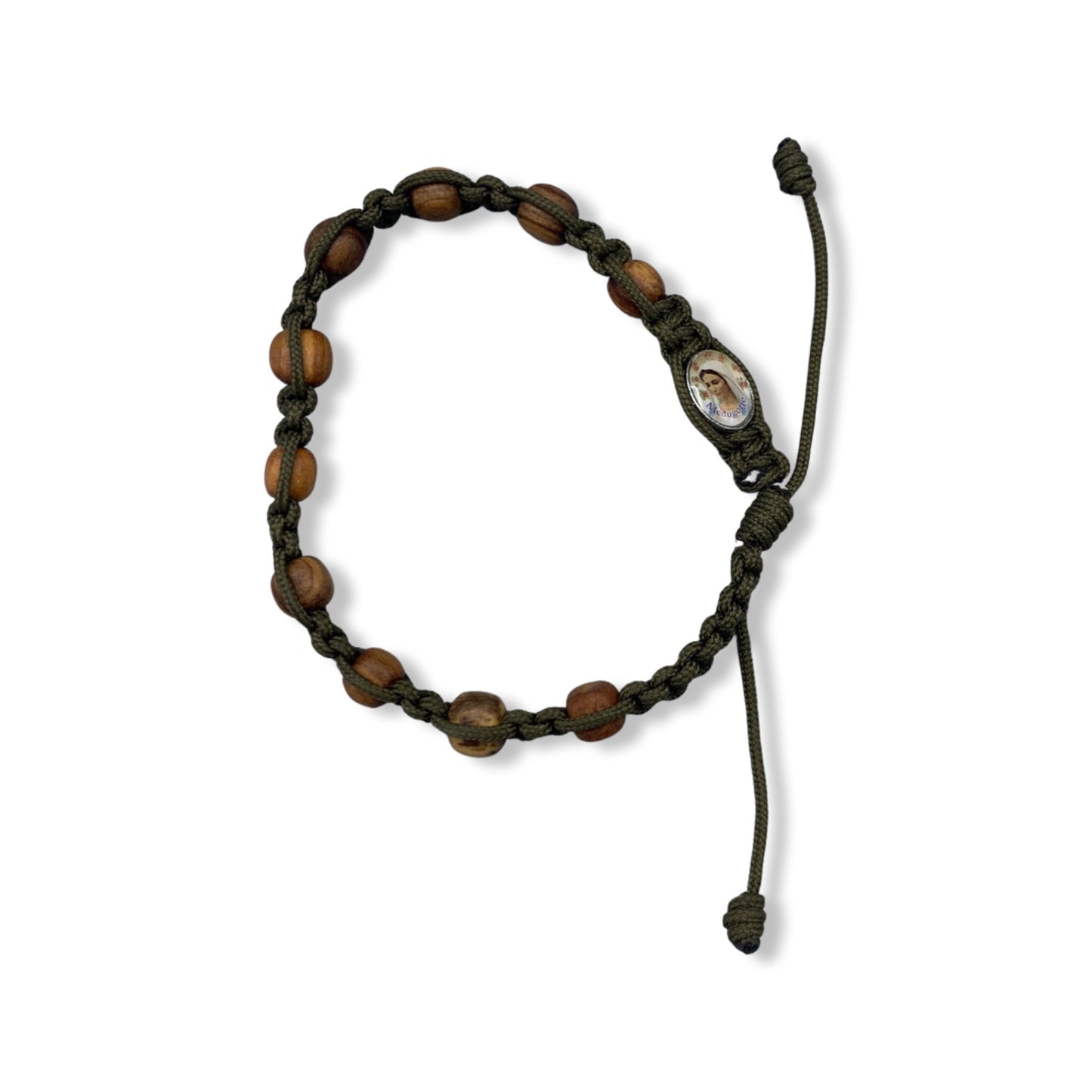 Wood Decade Rosary Bracelet