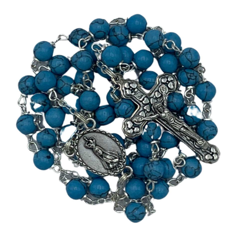 Genuine Turquoise Fatima Rosary