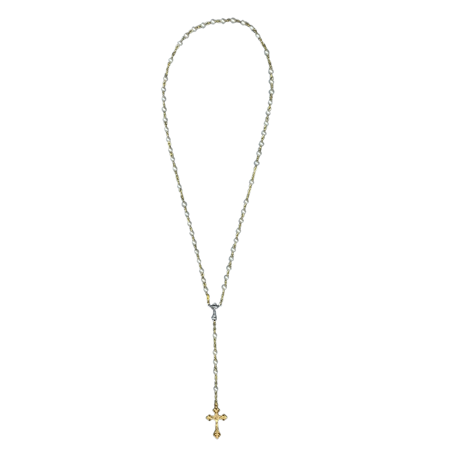 Pearl First Communion Rosary with Case