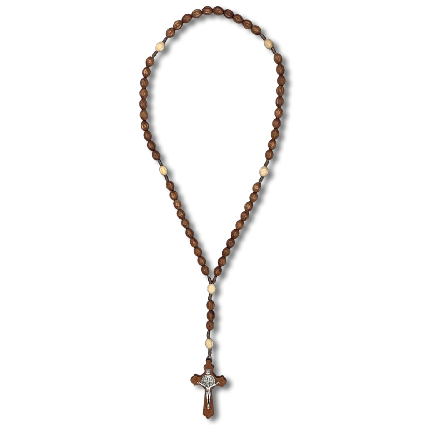 Wood St. Benedict Crucifix Rosary of Assorted Colors