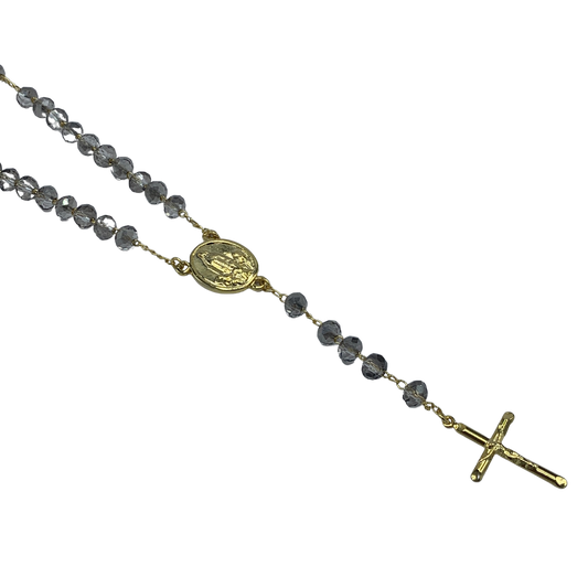 Gold Plated Fatima Rosary Necklace of Assorted Colors