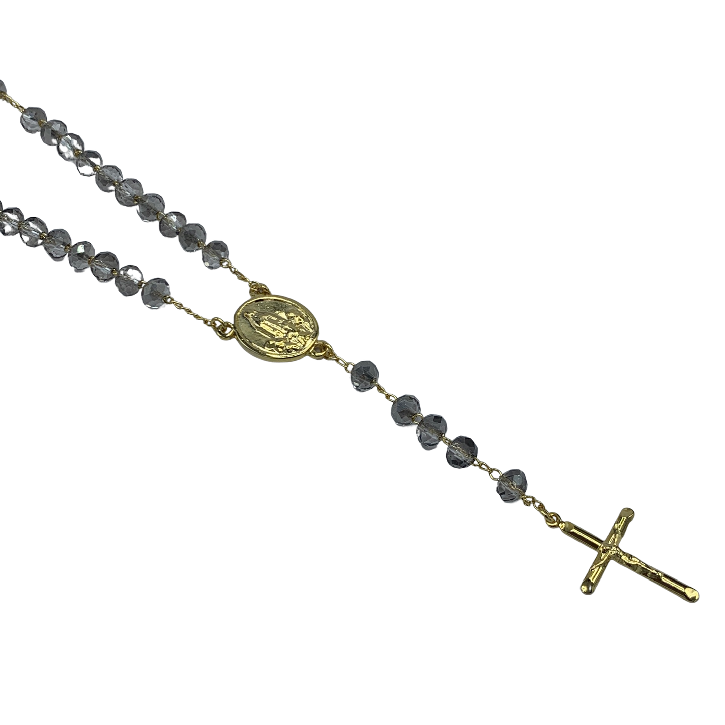 Gold Plated Fatima Rosary Necklace of Assorted Colors