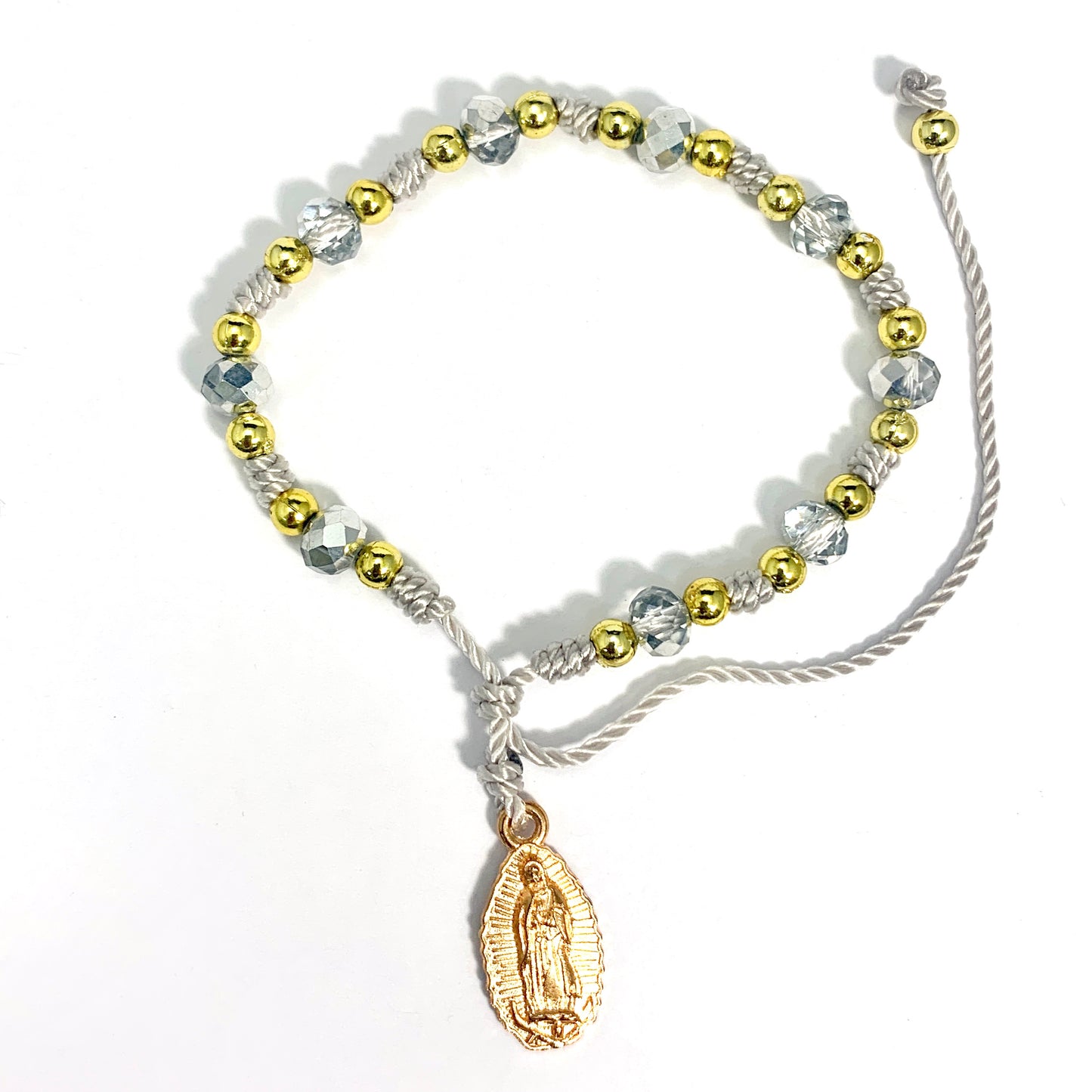 Mexican Guadalupe Decade Rosary Bracelet of Assorted Colors