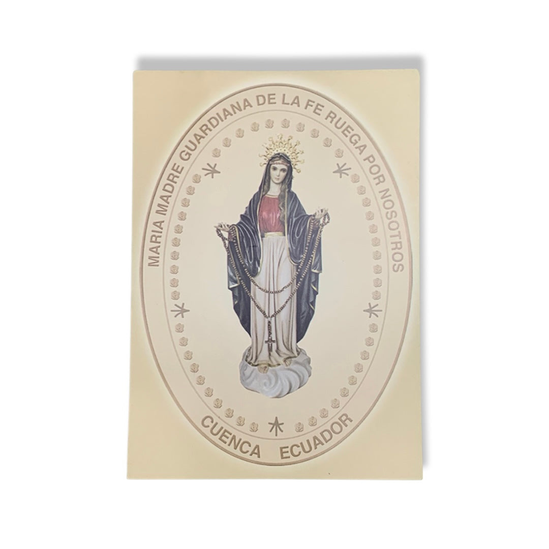 Wood Rosary with Image