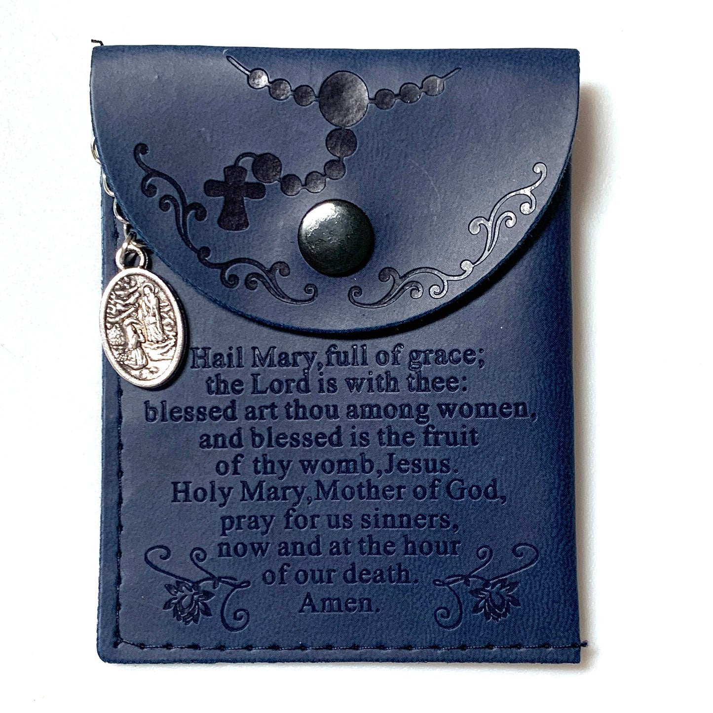 Square Lourdes Rosary Pouch