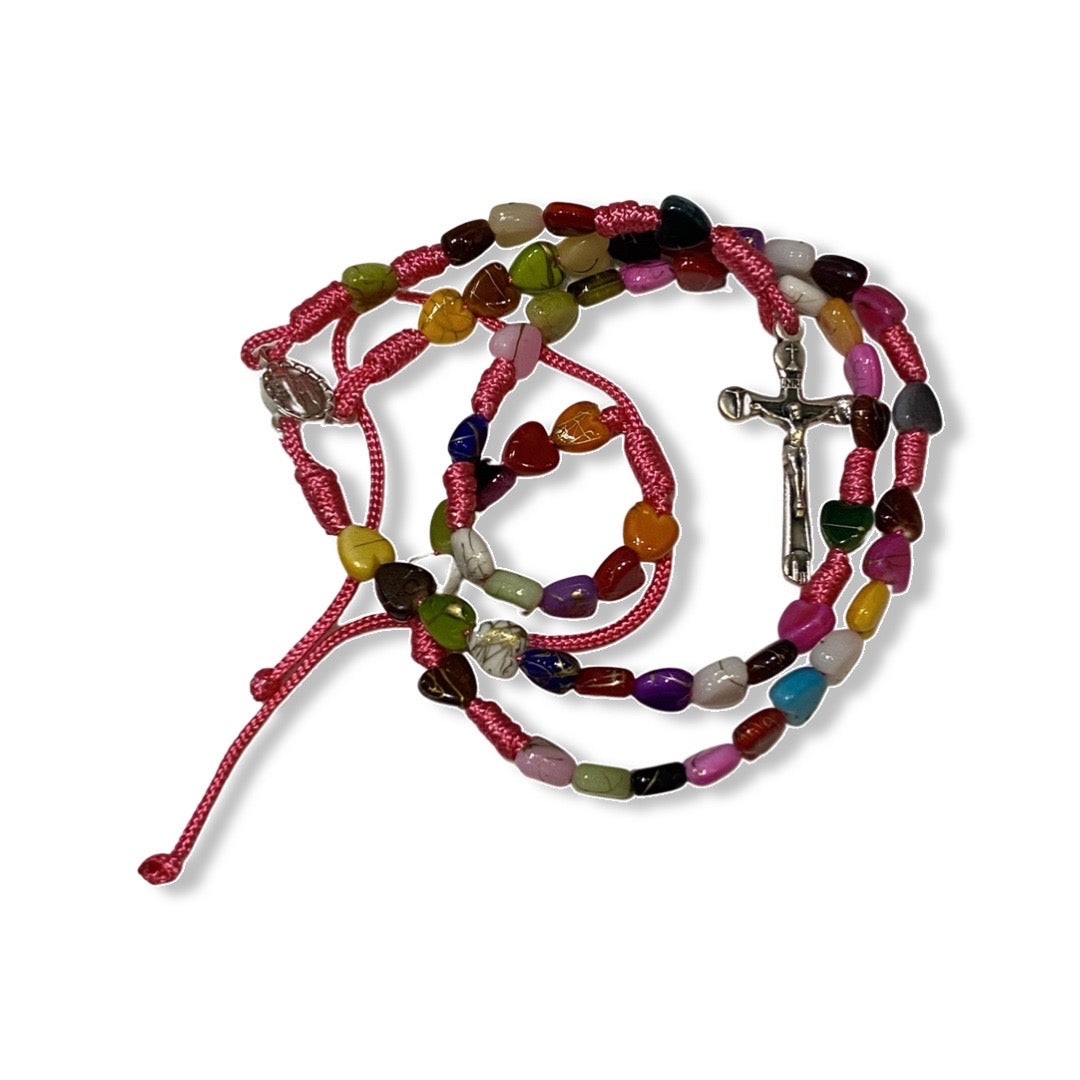 Heart Bead Rosary of Assorted Colors