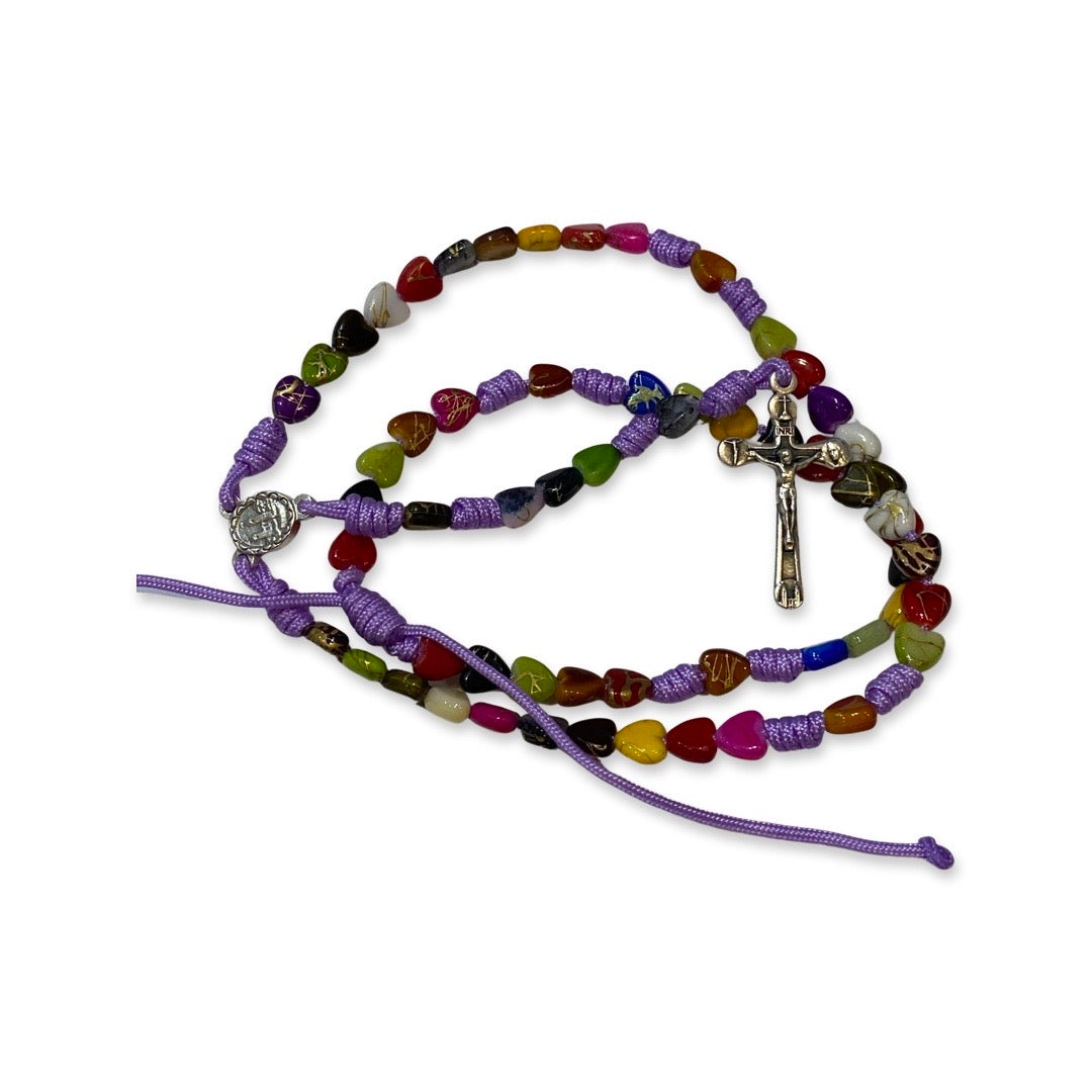 Heart Bead Rosary of Assorted Colors