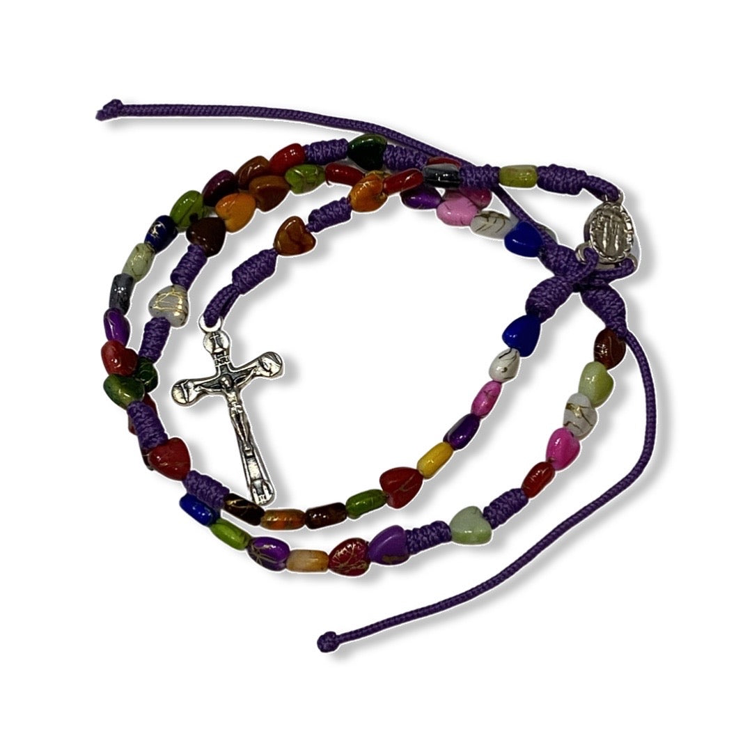 Heart Bead Rosary of Assorted Colors