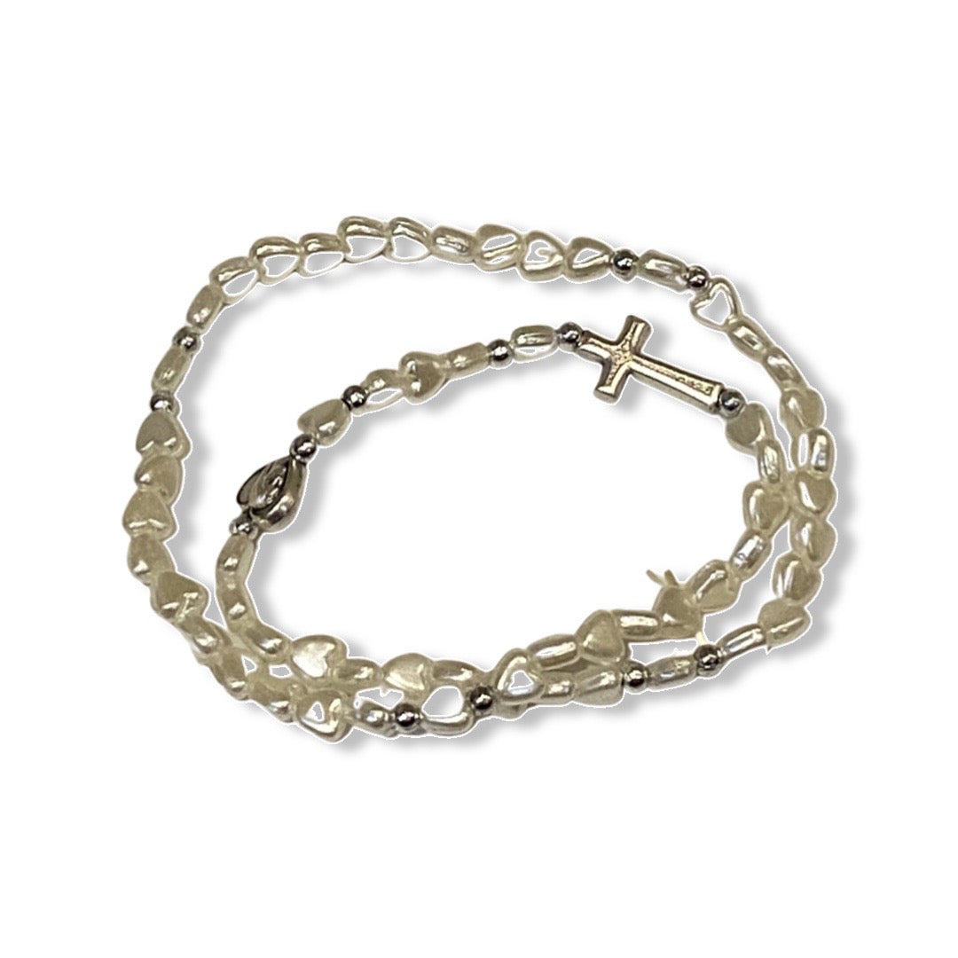 Heart Wrap-Around Rosary Bracelet of Assorted Colors