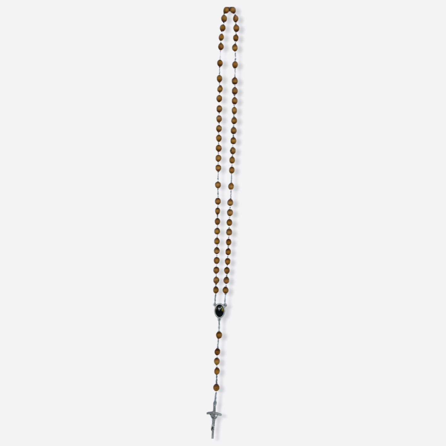 Wood St. Faustina Rosary with Relic
