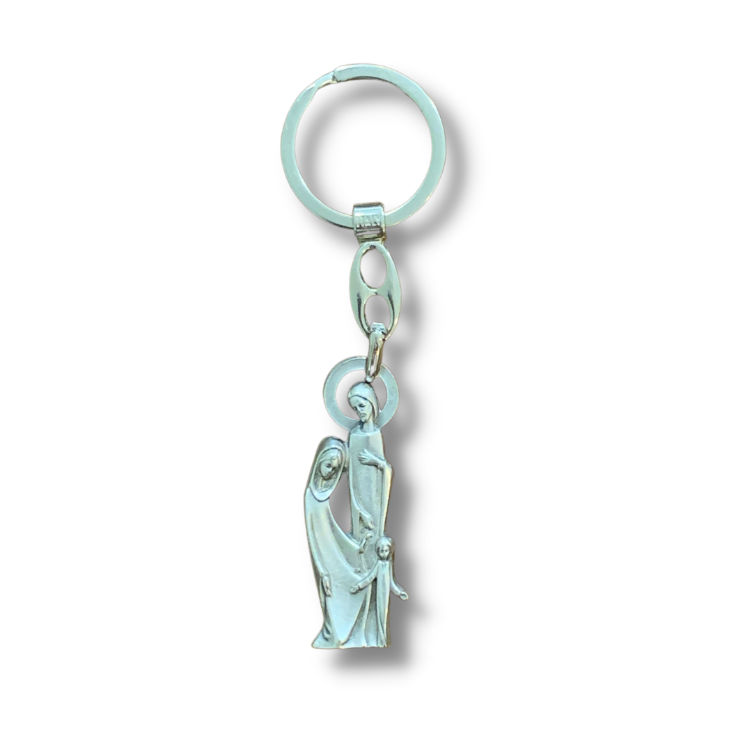Holy Family Statue Keychain