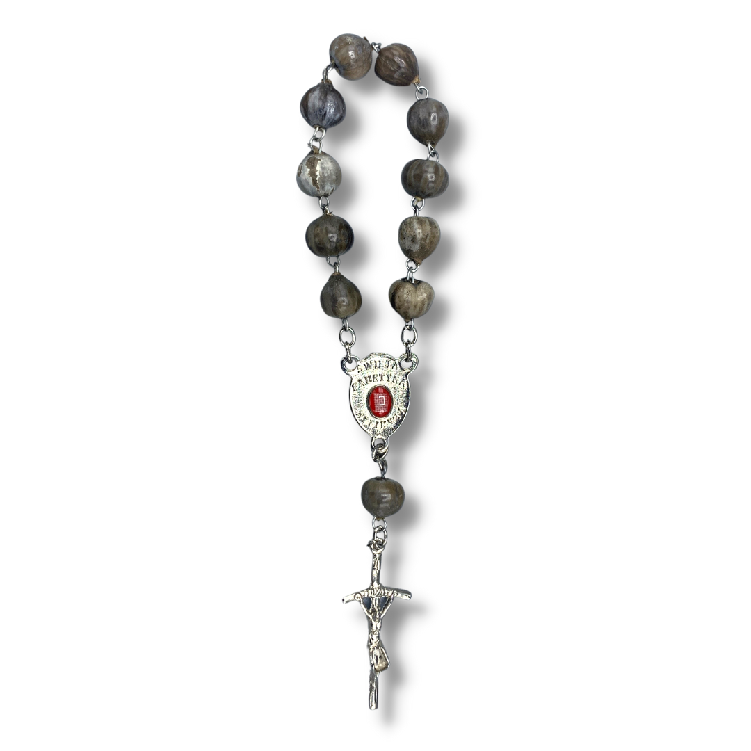 Job's Tears Decade Rosary with St. Faustina Relic