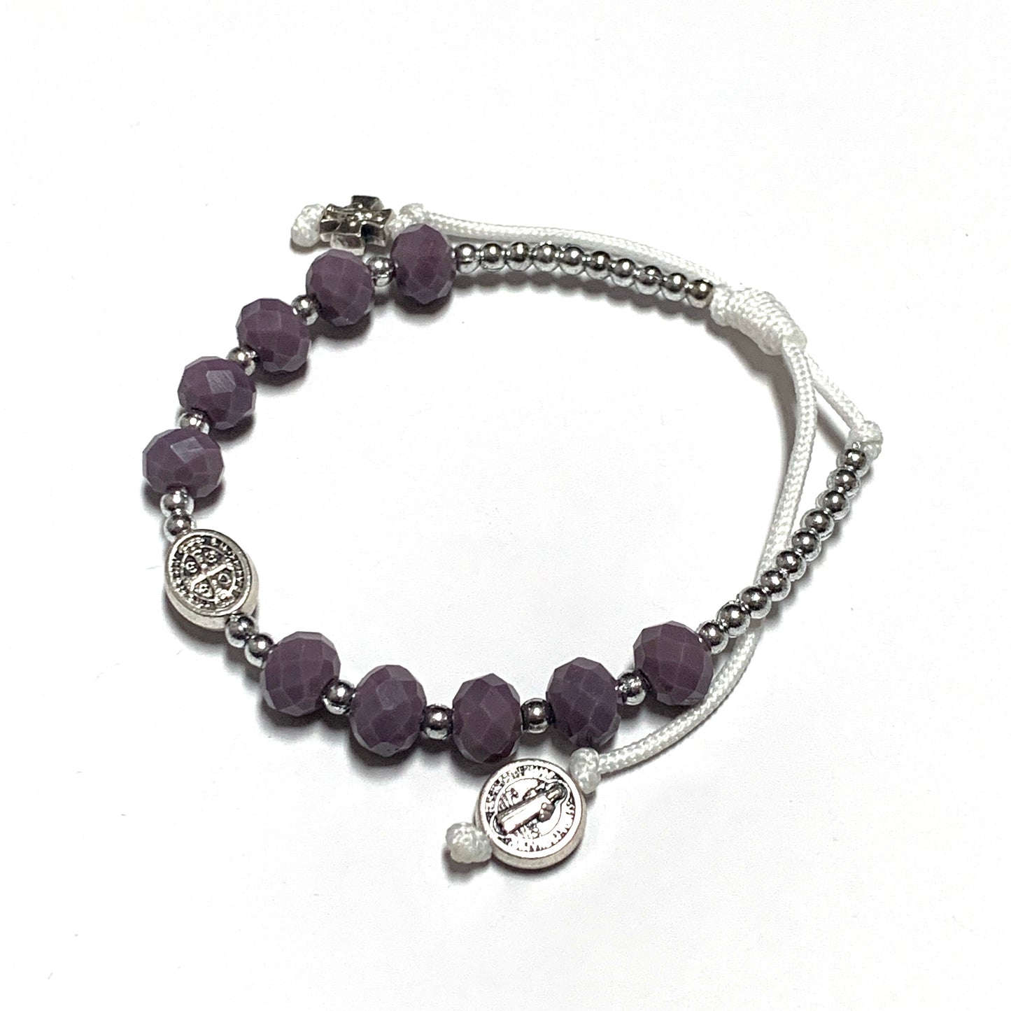 St. Benedict Opaque Decade Rosary Bracelet