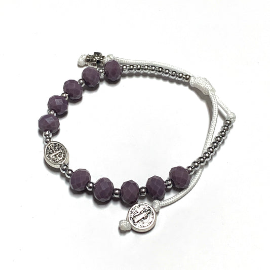 St. Benedict Opaque Decade Rosary Bracelet