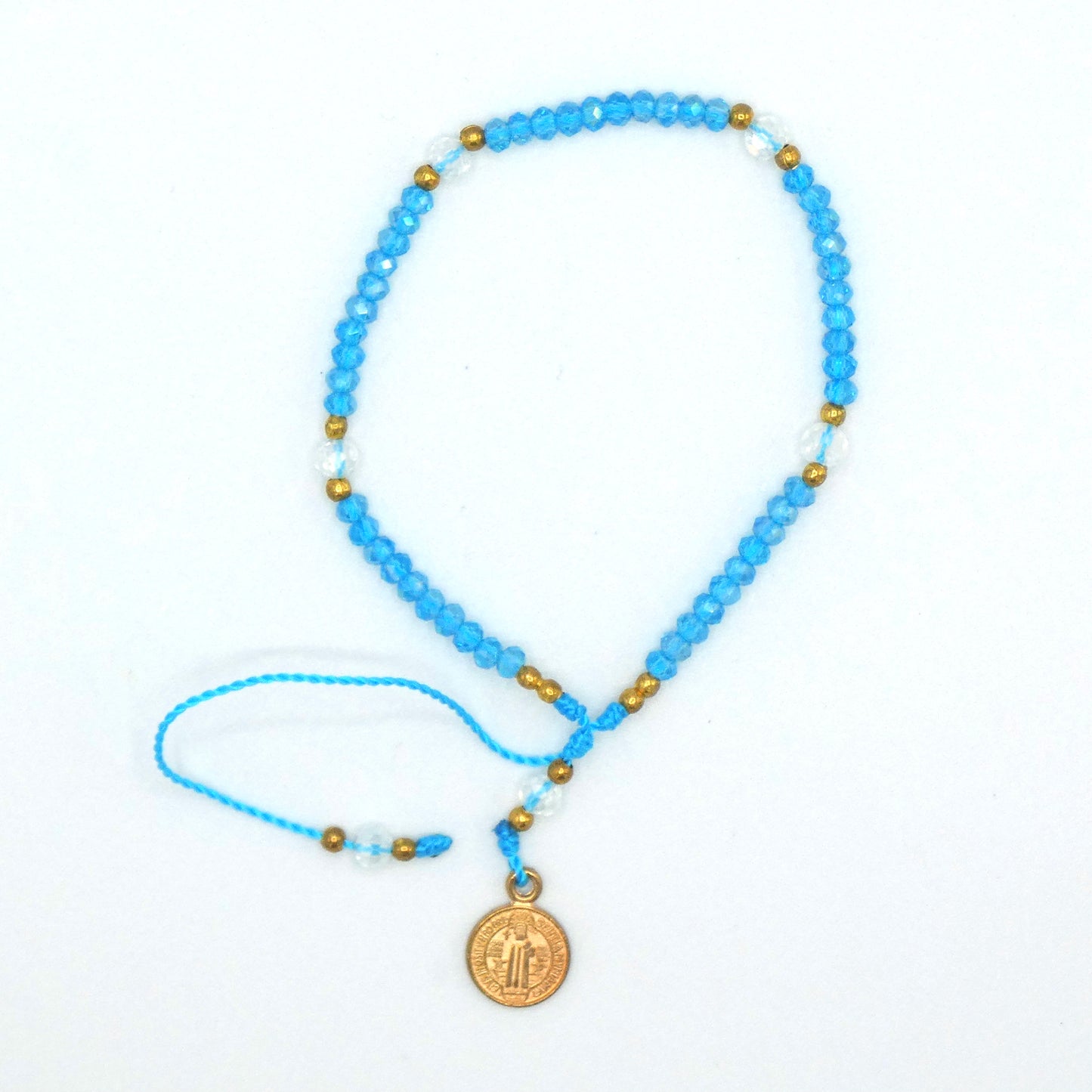 Rosary Bracelet of Assorted Colors and Medals
