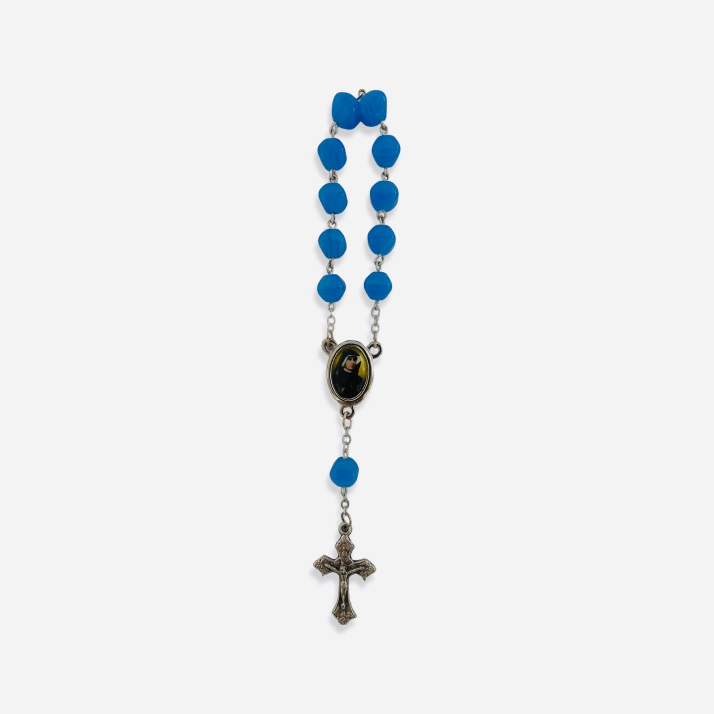 Marble St. Faustina Decade Rosary with Relic