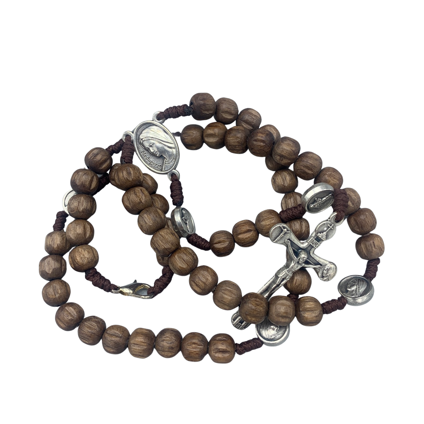 Wood Queen of Peace Rosary of Assorted Styles and Medals