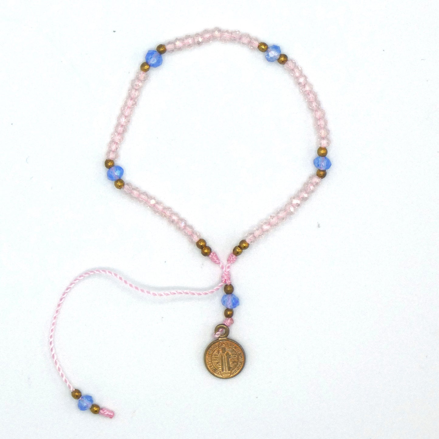 Rosary Bracelet of Assorted Colors and Medals