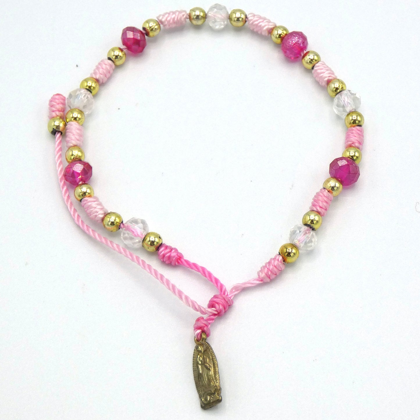 Mexican Guadalupe Decade Rosary Bracelet of Assorted Colors