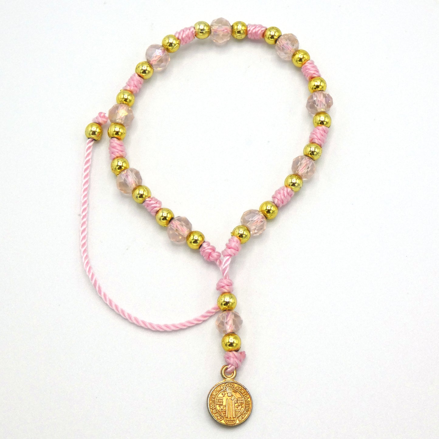 Mexican St. Benedict Decade Rosary Bracelet of Assorted Colors