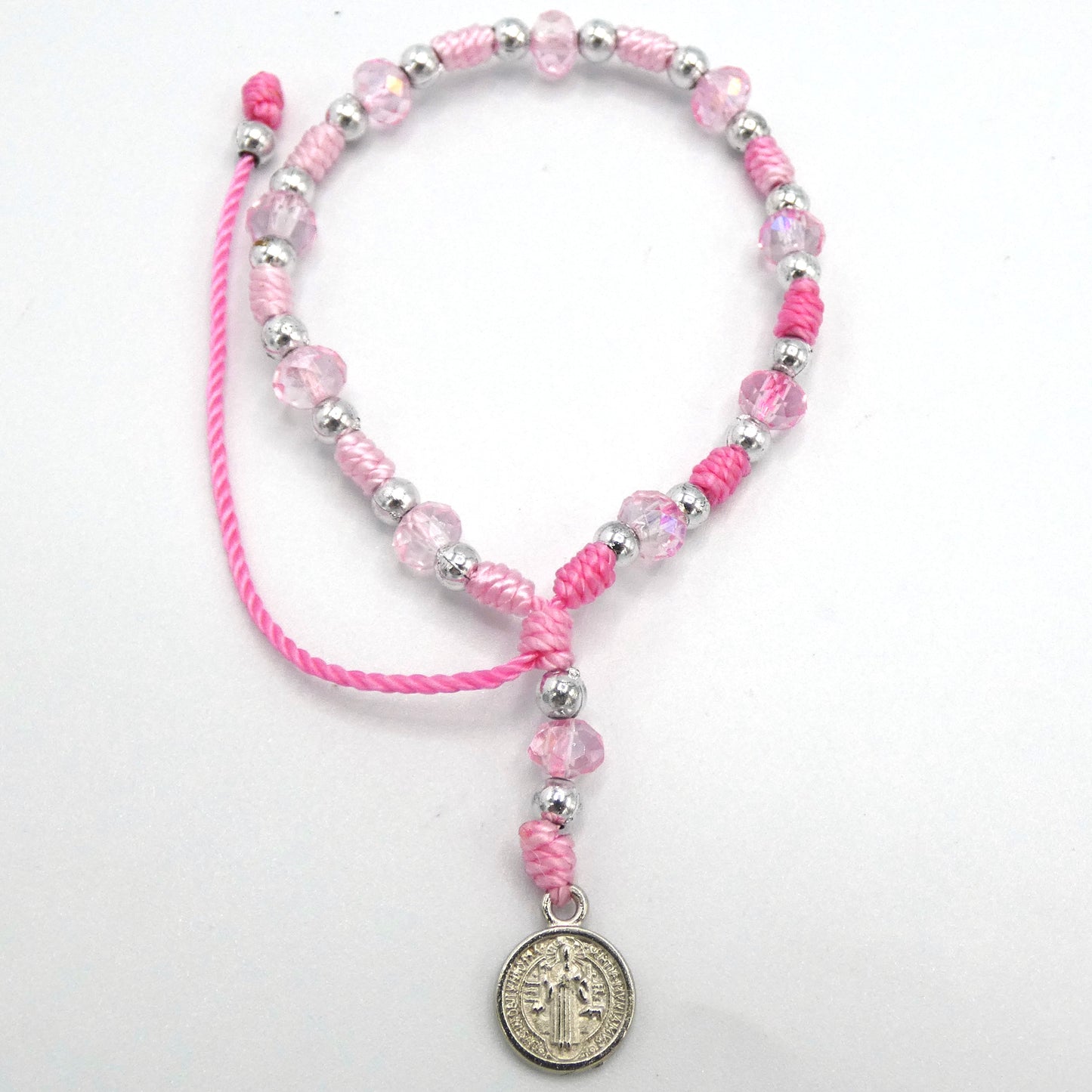 Mexican St. Benedict Decade Rosary Bracelet of Assorted Colors