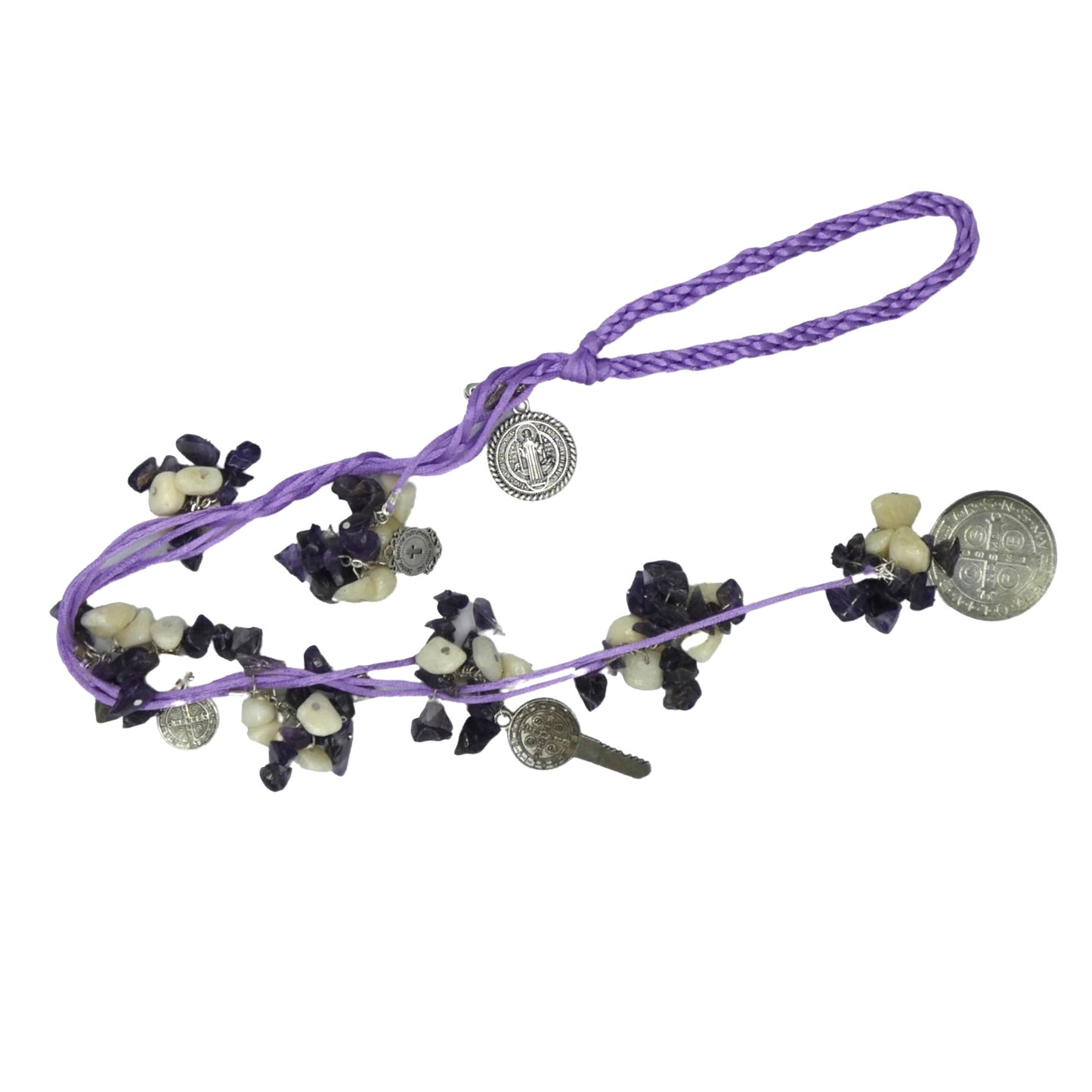 Purple Long St. Benedict Door Hanger