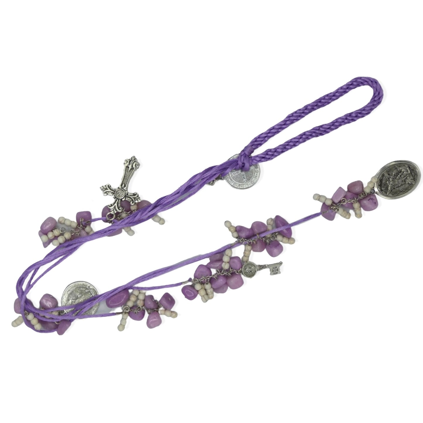 Purple Long St. Benedict Door Hanger