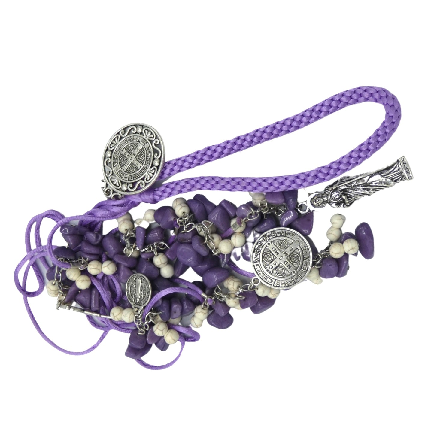 Purple Long St. Benedict Door Hanger