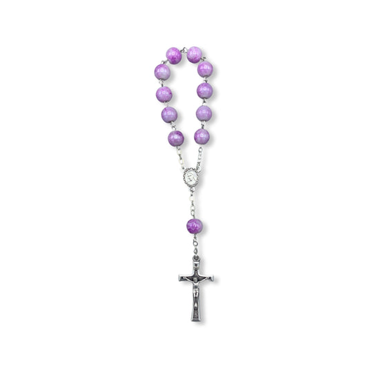Marble Queen of Peace Decade Rosary of Assorted Colors
