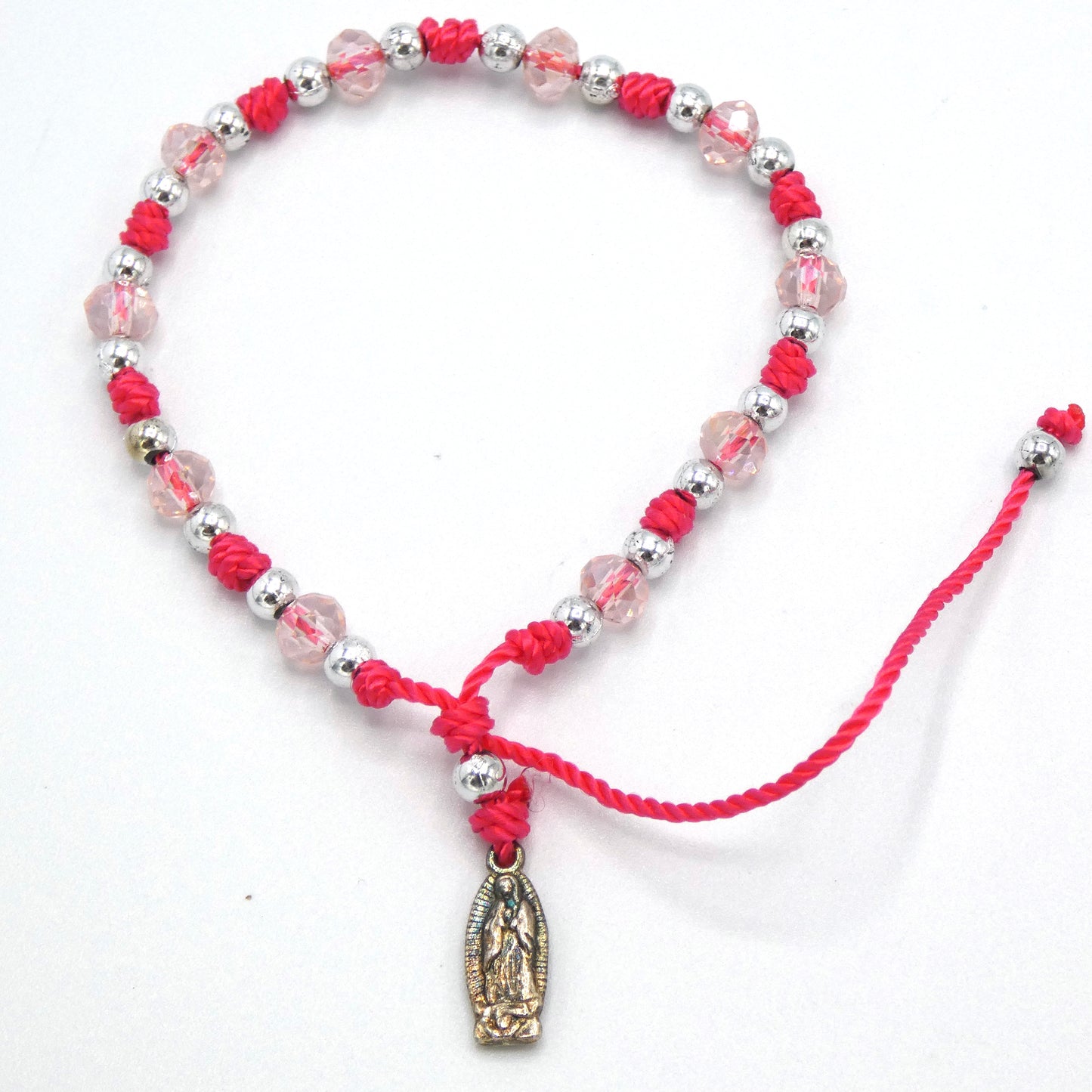 Mexican Guadalupe Decade Rosary Bracelet of Assorted Colors