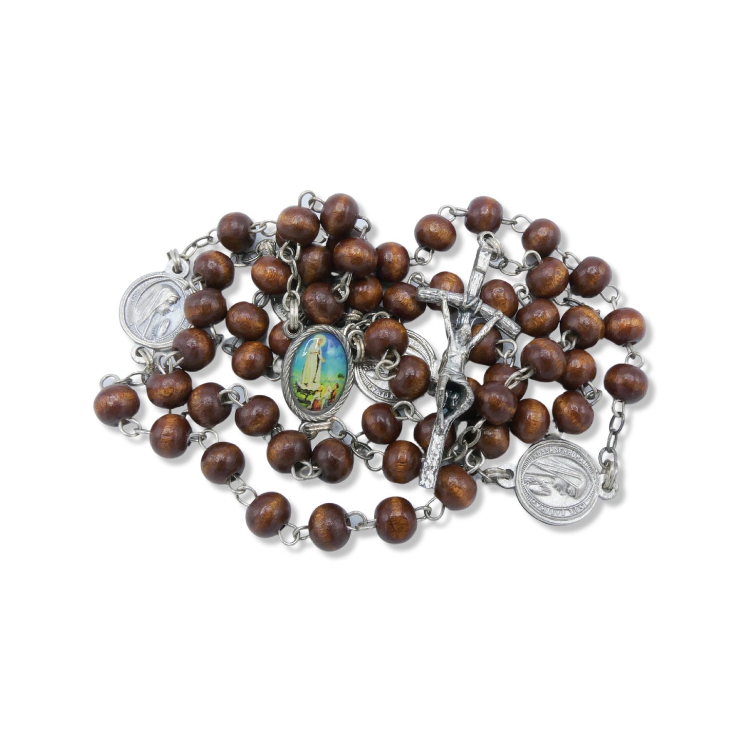 Fatima Rosary with Soil and Medals